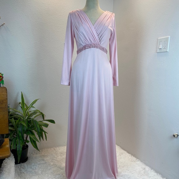 1970s Pink Maxi Dress / 1970s Dress - plus size - Picture 2 of 6